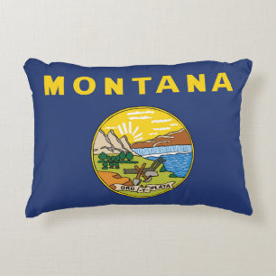 De vlag van Montana, Verenigde Staten van Amerika Accent Kussen