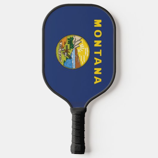 De vlag van Montana, Verenigde Staten van Amerika Pickleball Paddle (Achterkant)