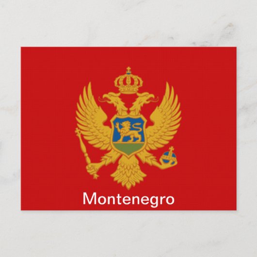 De vlag van Montenegro Briefkaart (Voorkant)