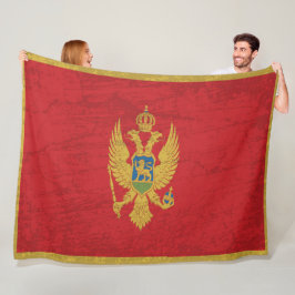 De vlag van Montenegro - Een wandtapijt van Monten Fleece Deken