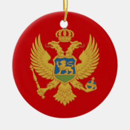 De vlag van Montenegro Keramisch Ornament