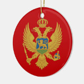 De vlag van Montenegro Keramisch Ornament (Links)