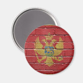 De vlag van Montenegro Magneet (Voorkant / Achterkant)