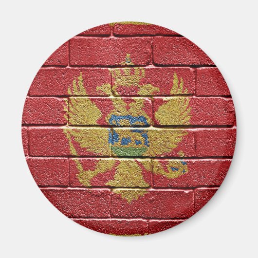 De vlag van Montenegro Magneet (Voorkant)