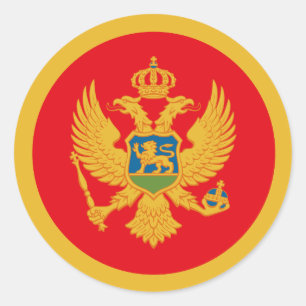 De vlag van Montenegro Ronde Sticker