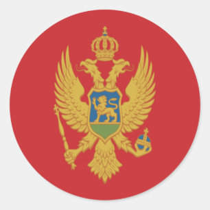 De vlag van Montenegro Ronde Sticker