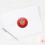 De vlag van Montenegro Ronde Sticker (Envelop)