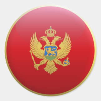De vlag van Montenegro Ronde Sticker