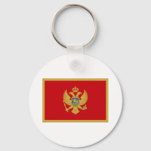 De vlag van Montenegro Sleutelhanger