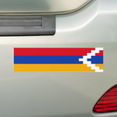 De vlag van Nagorno-Karabach Bumpersticker (Op auto)