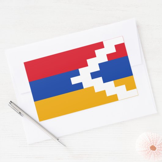 De vlag van Nagorno-Karabach Rechthoekige Sticker (Envelop)