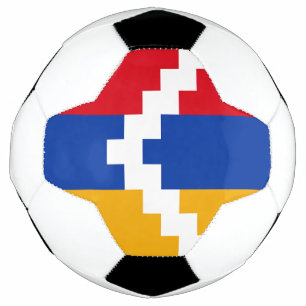 De vlag van Nagorno-Karabach Voetbal