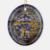 De vlag van Nebraska; Keramisch Ornament (Links)