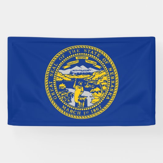De vlag van Nebraska Spandoek (Horizontaal)