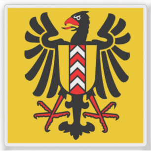 De vlag van Neuchâtel (Neuchâtel), Zwitserland Sticker