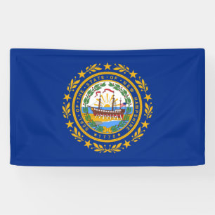 De vlag van New Hampshire Spandoek