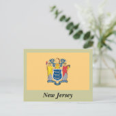 De vlag van New Jersey Briefkaart (Staand voorkant)