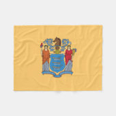 De vlag van New Jersey Fleece Deken (Voorkant (Horizontaal))