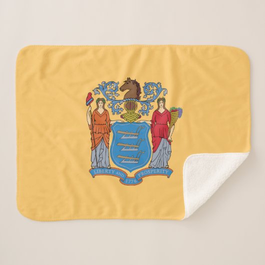 De vlag van New Jersey Sherpa Deken (Voorkant (horizontaal))
