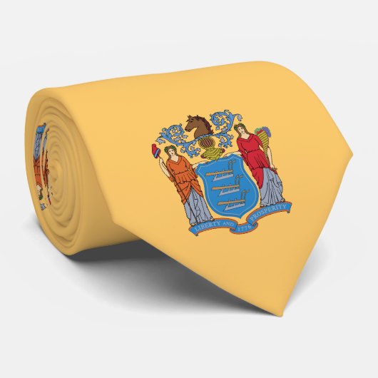De vlag van New Jersey Stropdas (Opgerold)