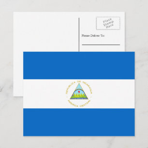 De vlag van Nicaragua, de vlag van Nicaragua Briefkaart