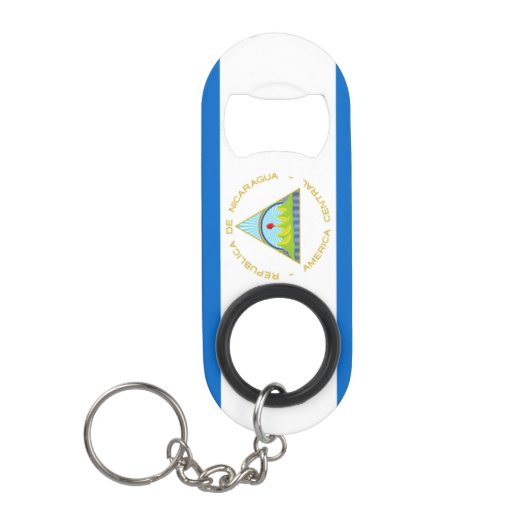 De vlag van Nicaragua - Latijns-Amerika Mini Flessenopener (Voorkant)