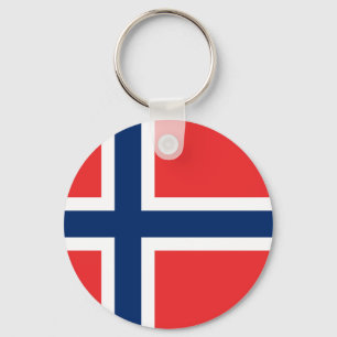 De Vlag van Noorwegen Sleutelhanger