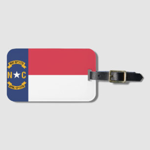 De vlag van North Carolina, Verenigde Staten van A Bagagelabel
