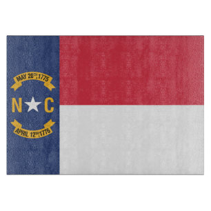 De vlag van North Carolina, Verenigde Staten van A Snijplank