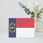 De vlag van North Carolina, VS Briefkaart (Staand voorkant)