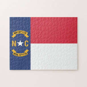 De vlag van North Carolina, VS Legpuzzel