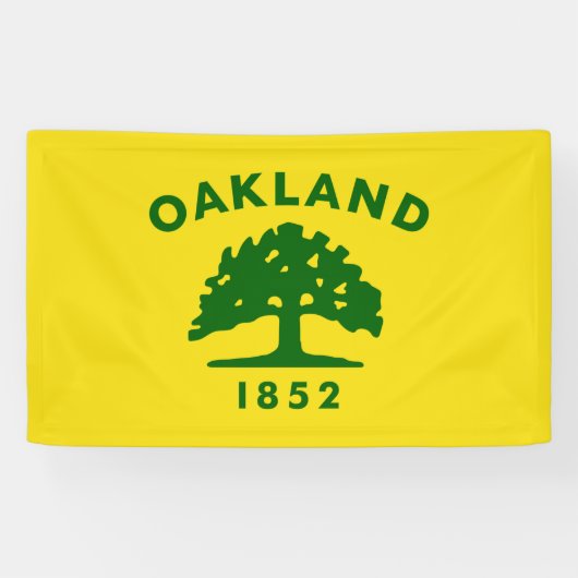 De vlag van Oakland (Californië) Spandoek (Horizontaal)