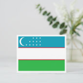 De vlag van Oezbekistan Briefkaart (Staand voorkant)