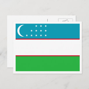 De vlag van Oezbekistan Briefkaart