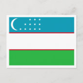De vlag van Oezbekistan Briefkaart (Voorkant)