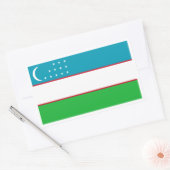 De vlag van Oezbekistan Rechthoekige Sticker (Envelop)