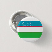 De vlag van Oezbekistan Ronde Button 3,2 Cm (Voorkant /achterkant)