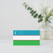 De vlag van Oezbekistan Visitekaartje (Staand voorkant)