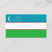 De vlag van Oezbekistan Visitekaartje (Voorkant)