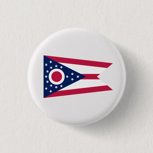 De vlag van Ohio Ronde Button 3,2 Cm (Voorkant)