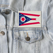 De vlag van Ohio: The Buckeye State Banner Button (Insitu)