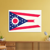 De vlag van Ohio: The Buckeye State Banner Canvas Afdruk (Insitu (Woonkamer))