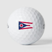 De vlag van Ohio: The Buckeye State Banner Golfballen (Voorkant)