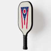 De vlag van Ohio: The Buckeye State Banner Pickleball Paddle (Links)