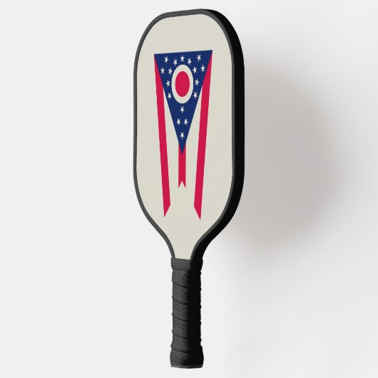 De vlag van Ohio: The Buckeye State Banner Pickleball Paddle (Links)