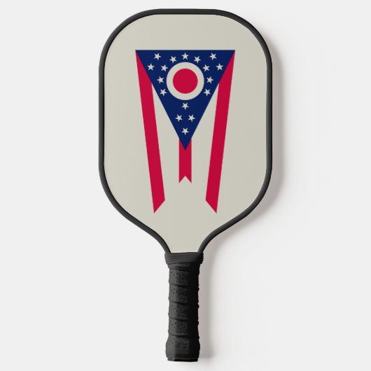 De vlag van Ohio: The Buckeye State Banner Pickleball Paddle (Achterkant)