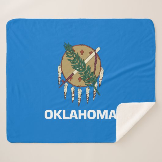 De vlag van Oklahoma Sherpa Deken (Voorkant (horizontaal))