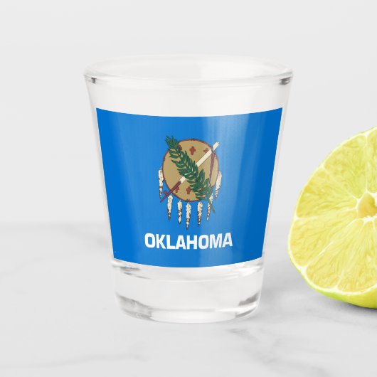 De vlag van Oklahoma Shot Glas (Voorkant)