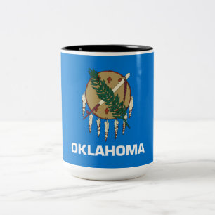 De vlag van Oklahoma Tweekleurige Koffiemok