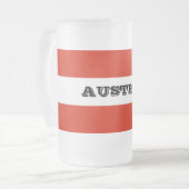 De vlag van Oostenrijk Matglas Bierpul (Voorkant links)